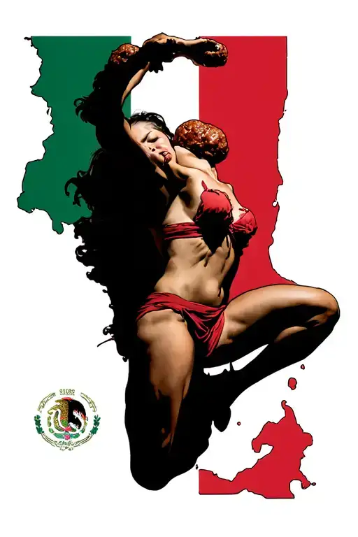 Sexy Meatball Dancing On Italian Flag