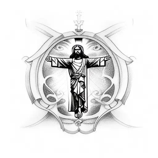 Stained Glass Window Depicting Jesus