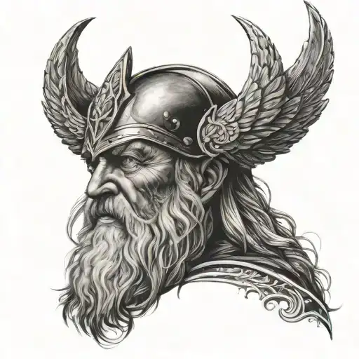 Odin The Allfather Face Viking