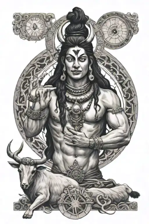 Lord Shiva And Zodiac Taurus Zodiac Symbol