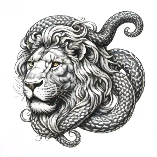 Lion Snake Greek Gods