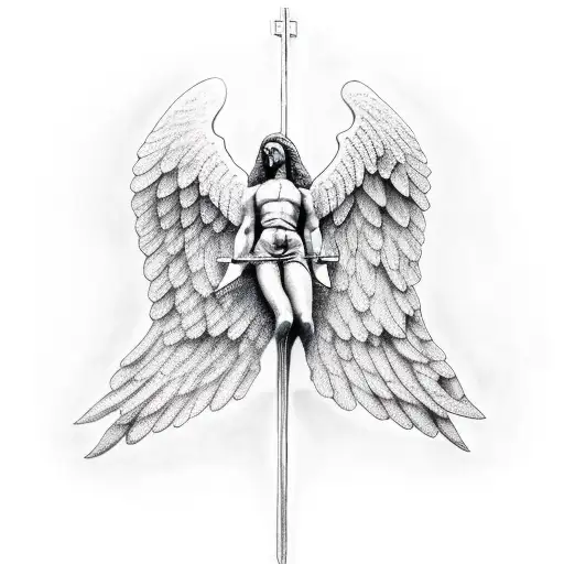 Crucified Female Angel