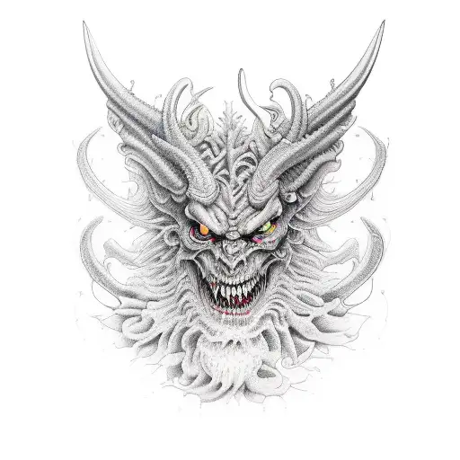 Dessin A Colorier De Demon