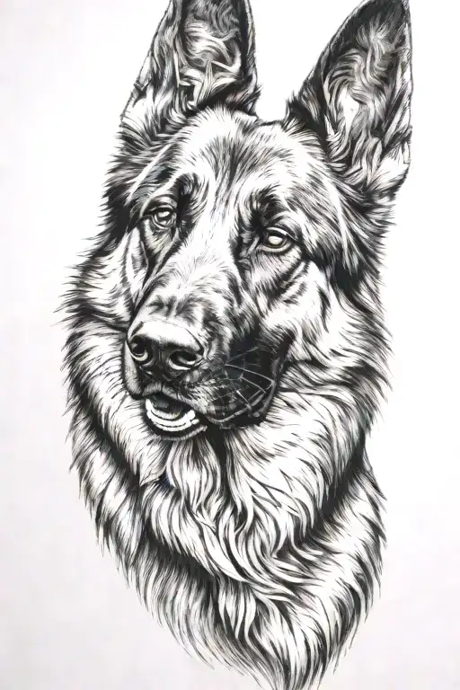 German Shepard Head