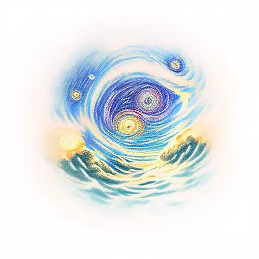 The Starry Night And The Falling Angel Paint