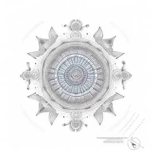 Mandala Beach Mexico And Young Guy Standing Alone