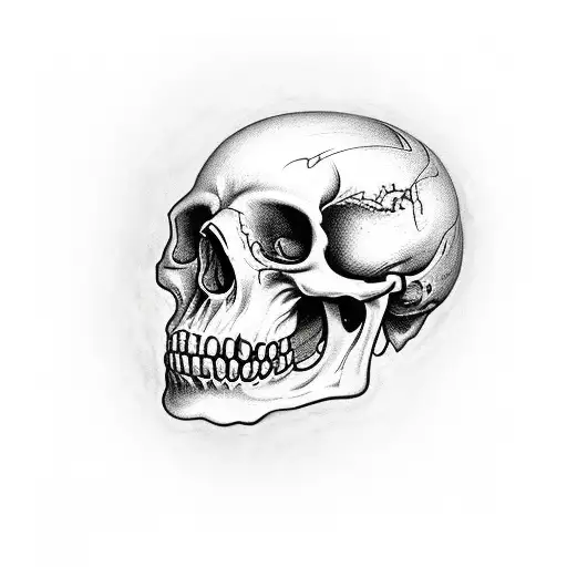 Human Scull In Mexican Style