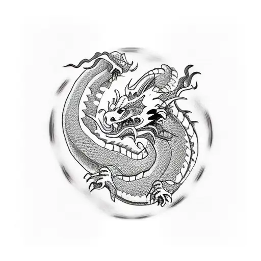 Asian Dragon And Panda