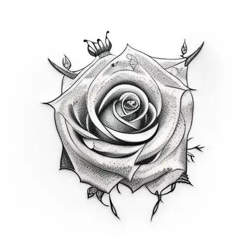 Lion And Rose Thorn Crown