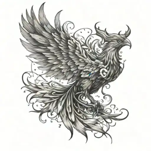 Phoenix With Outstretched Wings