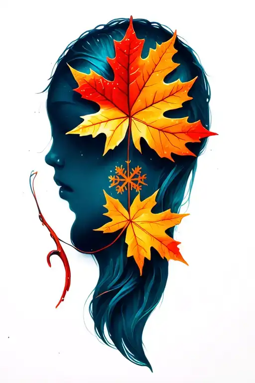 Winter Snowflakes Fall Leaves Spring Colors And Summer