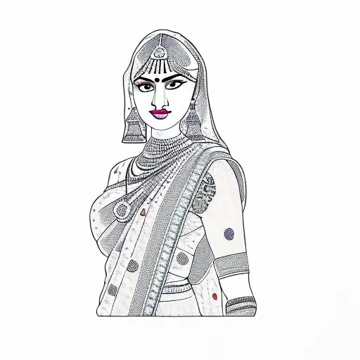 An Indian Woman In A Sari