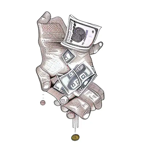 A Hand With Money And A Watch
