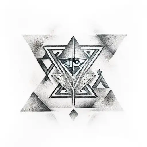 Triangle Eye Black Smoke Background