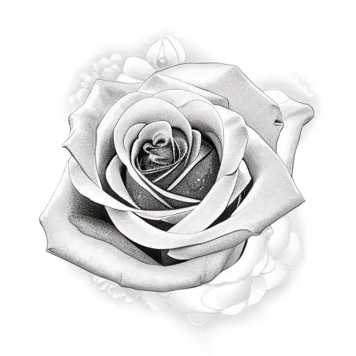 Black Rose With Violet Pedal Edges