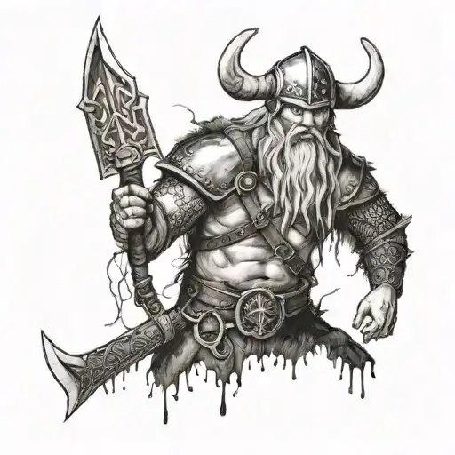 Bloodied Viking Warrior