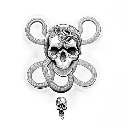 Skull And Snake