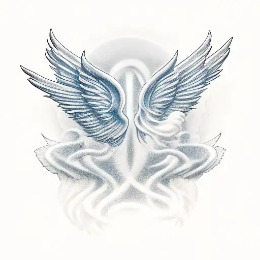 Angel With Wings Spread Out