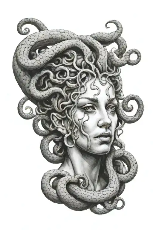 Medusa Holding The Head