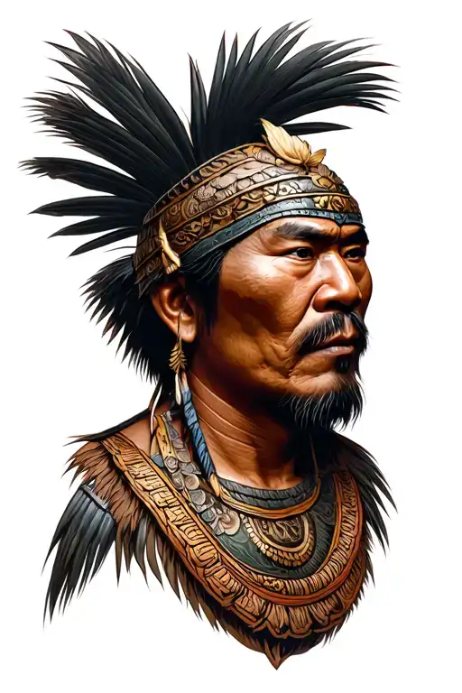 Lapu Lapu Filipino Warrior Face