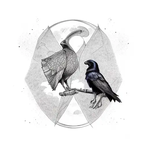 Beautiful Witch With Ravens