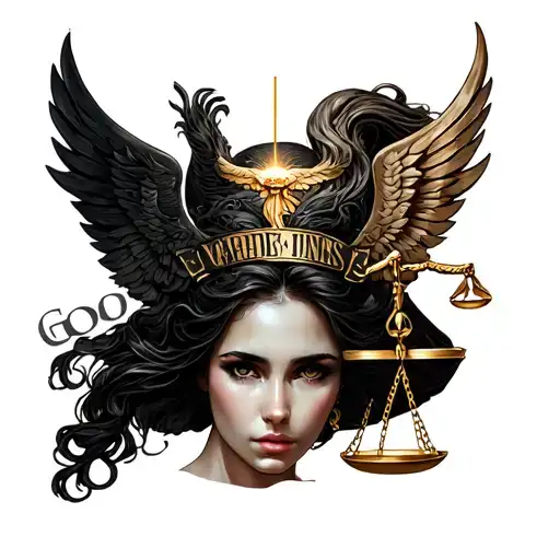Female Libra Balancing Good Vs Evil Where Good Wins