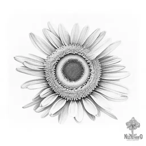 Warrior In A Garden Of Aster And Daisy Flowers