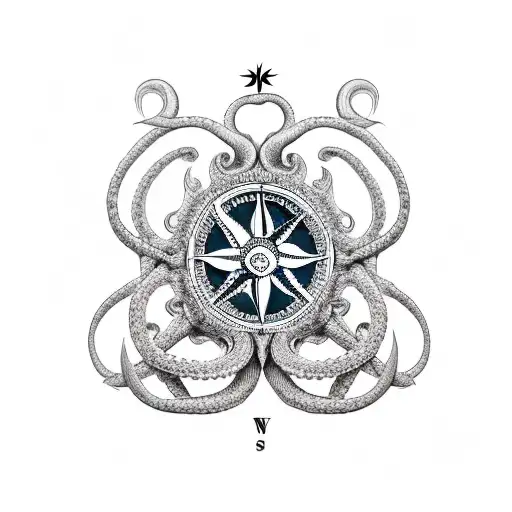 Kraken Holding A Compass
