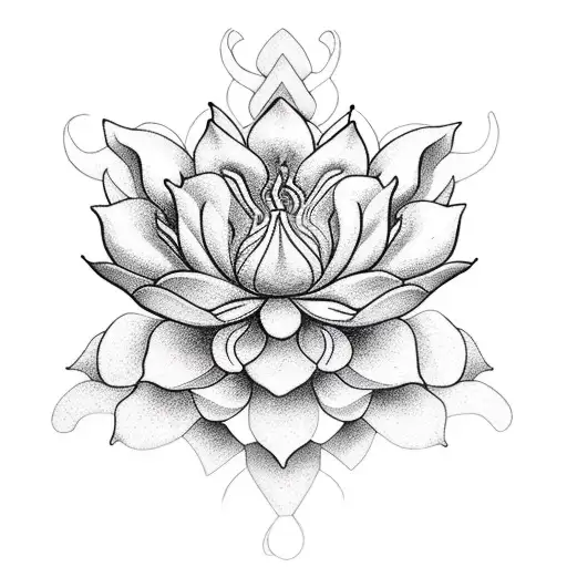 Scorpio Symbol And Lotus Flower