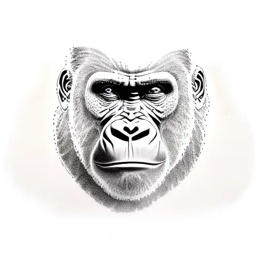 Gorilla Spray Painting A Wall