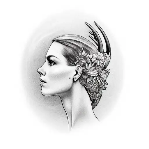 Buck Side Profile With Nature In Back