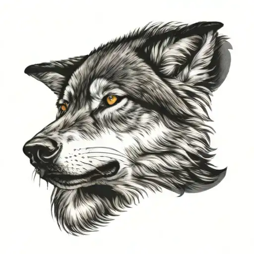 Wolf Head Side Profile