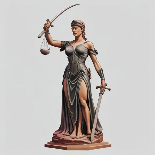 Dame de la justice avec épee Tattoo idea
