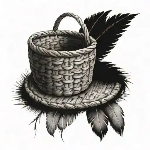 Native American Basket Weave In A Traditional Style