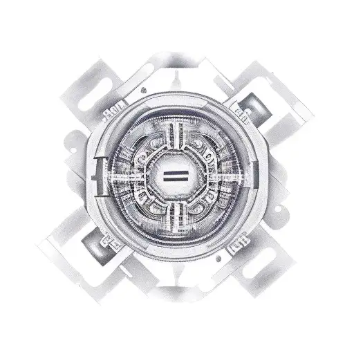 A Car Engine With Circuitry Details