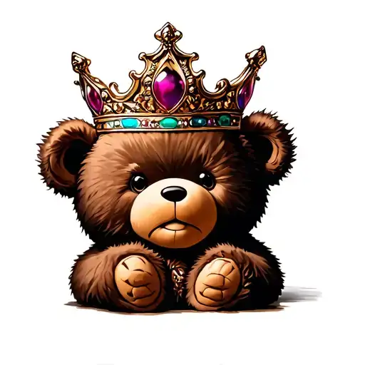 Teddy Bear Wearing A Crown