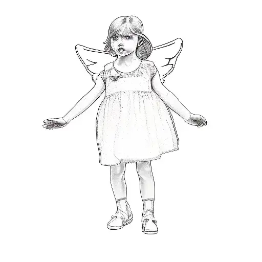 A Girl Dressed As An Angel