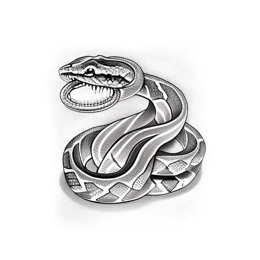 A Snake Wrapped Around A Guitar Neck