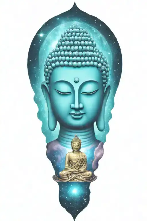 Buddha And Galaxy Background