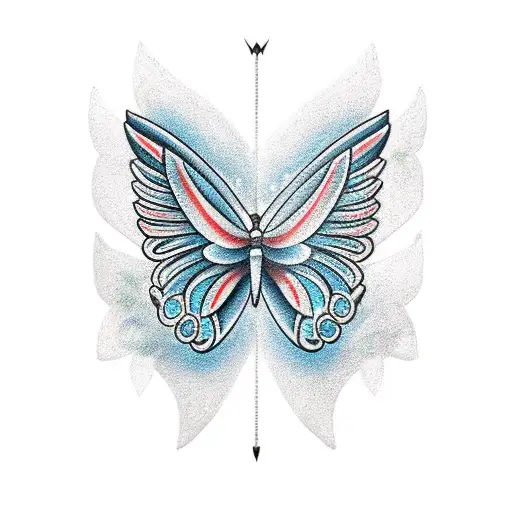 Wings Of Butterfly Arrow Love