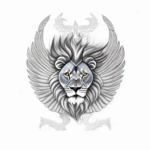 Lion With Wings And Schield
