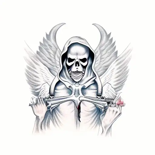 Grim Reaper Shakes Hand With Cupid