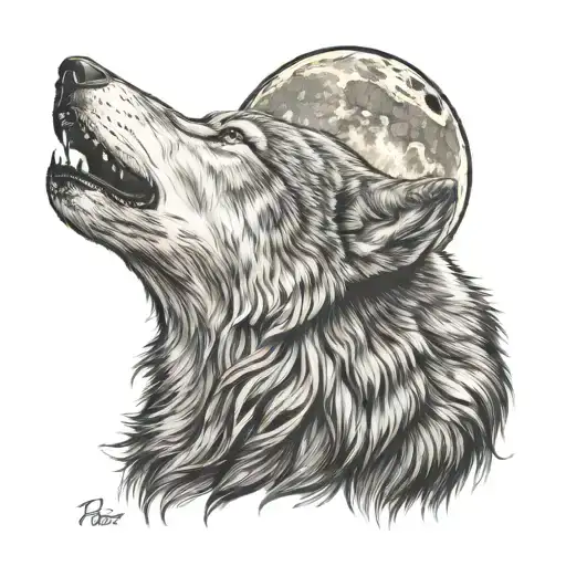 Wolf Howling At The Moon