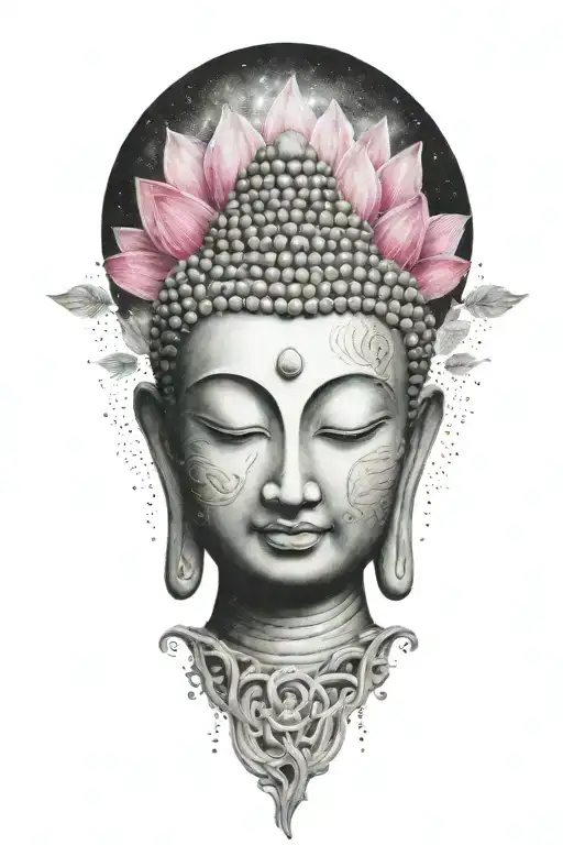 Buddha Galaxy Filled Lotus