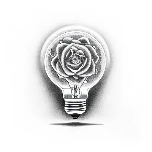 Broken Light Bulb Outside A Box