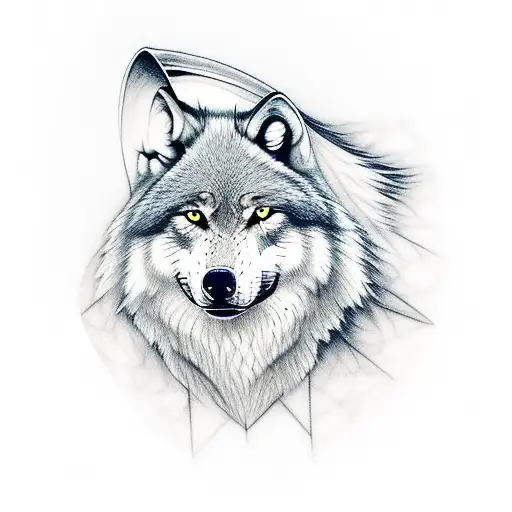 A Majestic Wolf Howling At The Moon