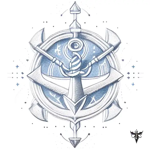 Sagittarius With Anchor