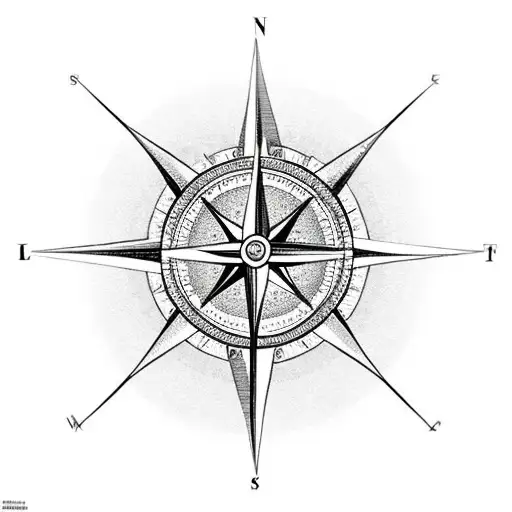 Compass With A Maple Leaf In The Center