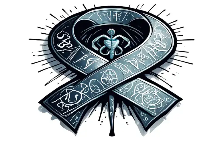 Zodiac Cancer Awareness Ribbon