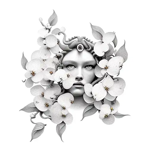 Medusa With Dogwood Blossoms